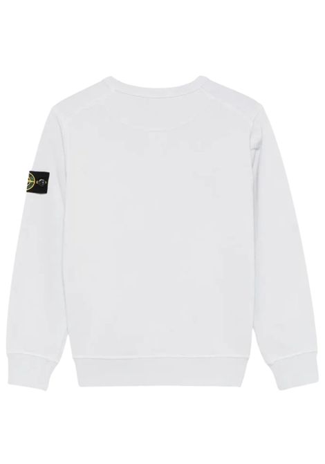 Felpa bambino bianca in cotone Stone Island | 721661040/SUBIANCO